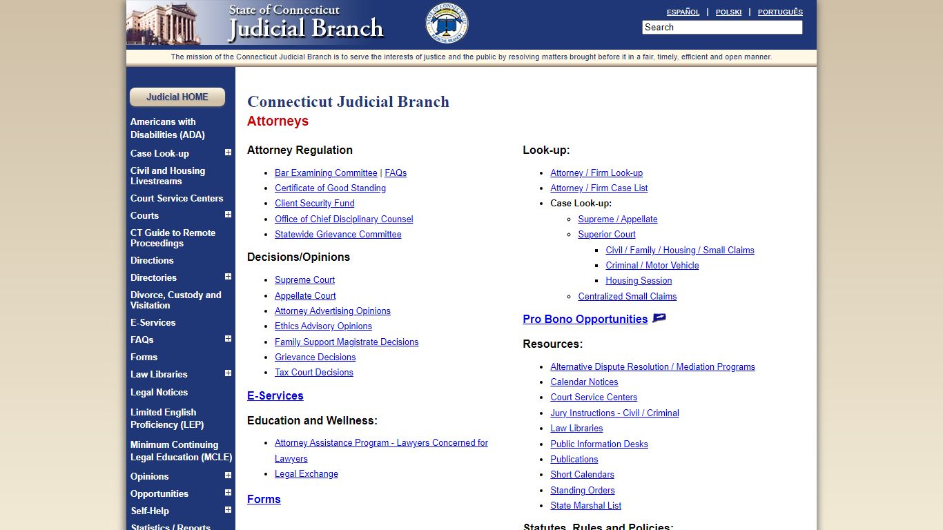 Attorneys Page - CT Judicial Branch